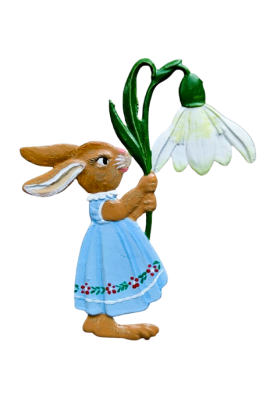 Pewter Bunny Girl with...
