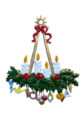 Holly advent wreath