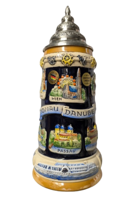 Keramik Bierkrug 1/2l Donau