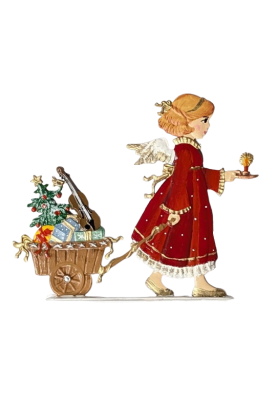 Pewter Angel with carriage...