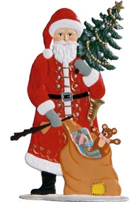 Weihnachtsmann mit Tanne zum Stellen