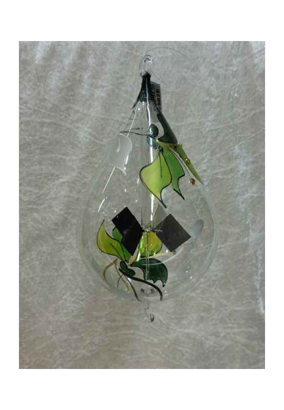Lichtmühle Tropfen 8cm Orchidee grün Ö+H Lichtmühle Tropfen 8cm Orchidee grün Ö+H